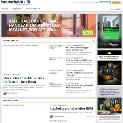 Branschaktuellt startsida 2022