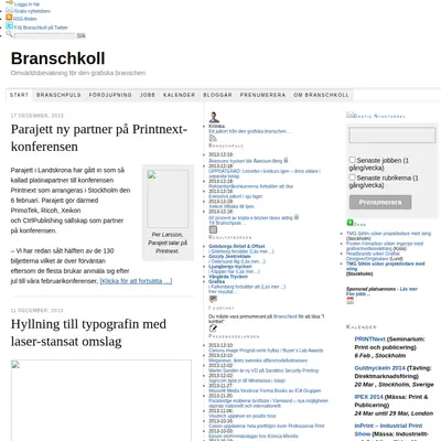 Branschkoll.se startsida 2014