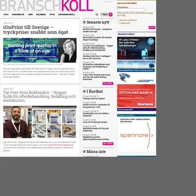 Branschkoll.se startsida 2019