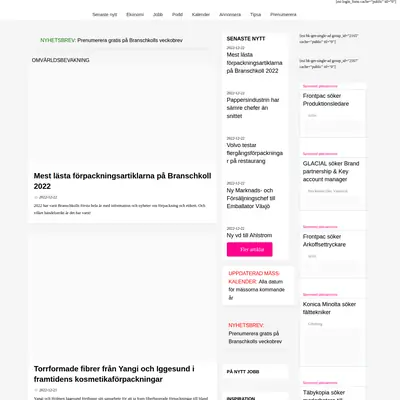 Branschkoll.se startsida 2023