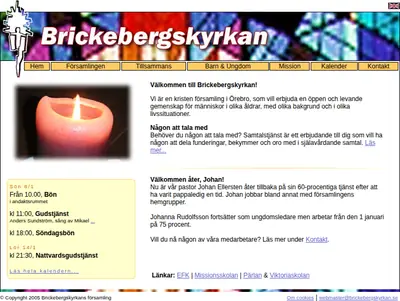 Brickebergskyrkan startsida 2006