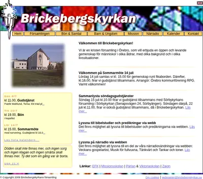 Brickebergskyrkan startsida 2012