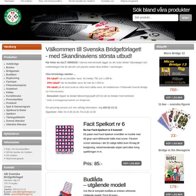 www.bridgeforlaget.se startsida 2013