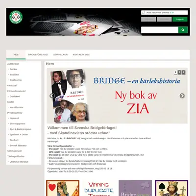 www.bridgeforlaget.se startsida 2016