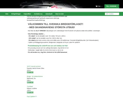 www.bridgeforlaget.se startsida 2024
