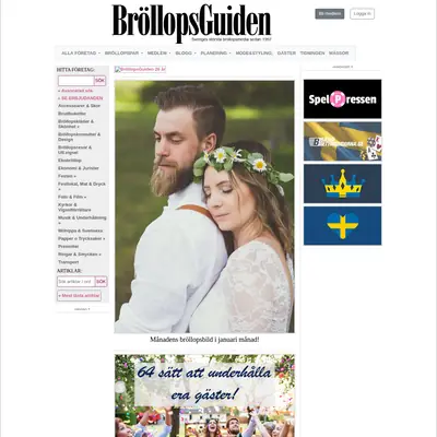 BröllopsGuiden startsida 2023