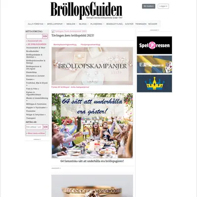 BröllopsGuiden startsida 2024
