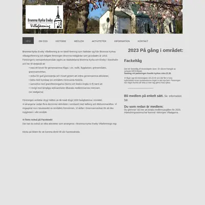 BROMMA KYRKA ENEBY VILLAFÖRENING INFOBLAD startsida 2024