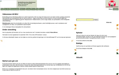 Tidningen Brottsoffer startsida 2003