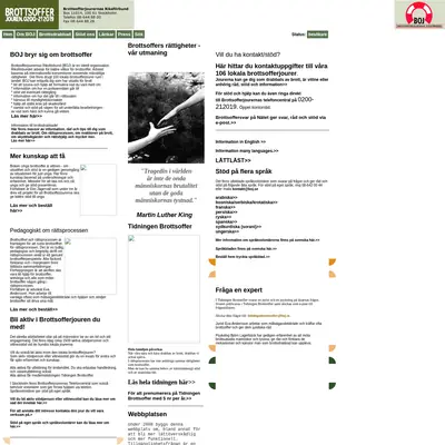 Tidningen Brottsoffer startsida 2009