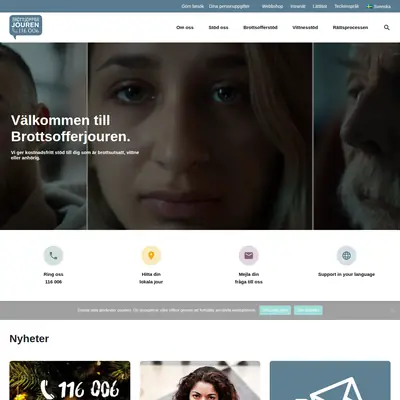 Tidningen Brottsoffer startsida 2022