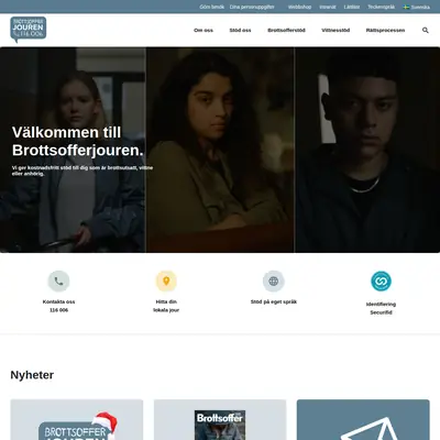 Tidningen Brottsoffer startsida 2023