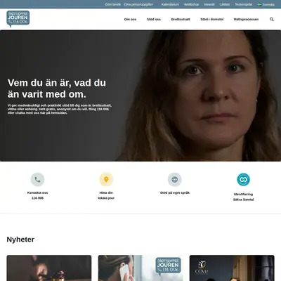 Tidningen Brottsoffer startsida 2024