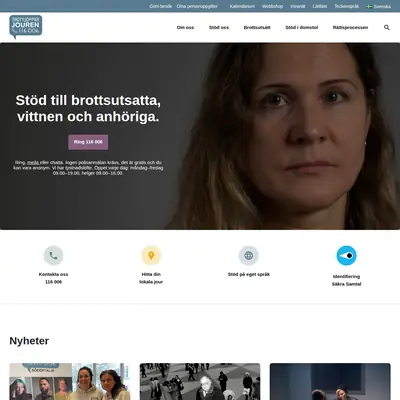 Tidningen Brottsoffer startsida 2025