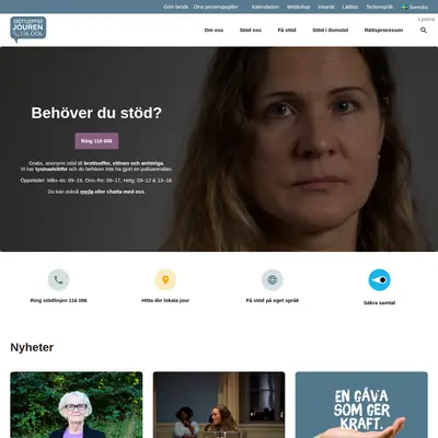 Tidningen Brottsoffer startsida 2026