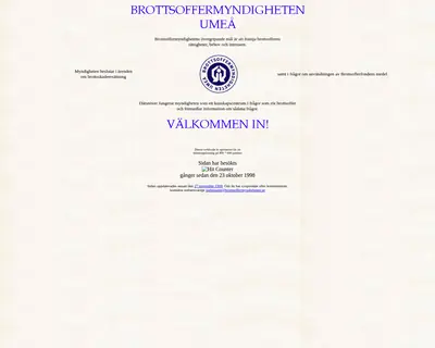 Nyhetsbrev från Brottsoffermyndigheten startsida 1998