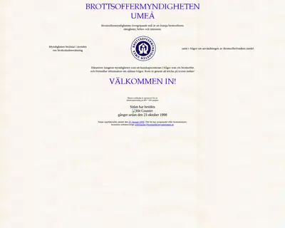 Nyhetsbrev från Brottsoffermyndigheten startsida 1999