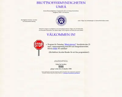 Nyhetsbrev från Brottsoffermyndigheten startsida 2000