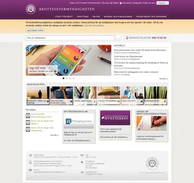 Nyhetsbrev från Brottsoffermyndigheten startsida 2016
