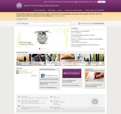 Nyhetsbrev från Brottsoffermyndigheten startsida 2017