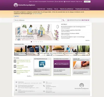 Nyhetsbrev från Brottsoffermyndigheten startsida 2020