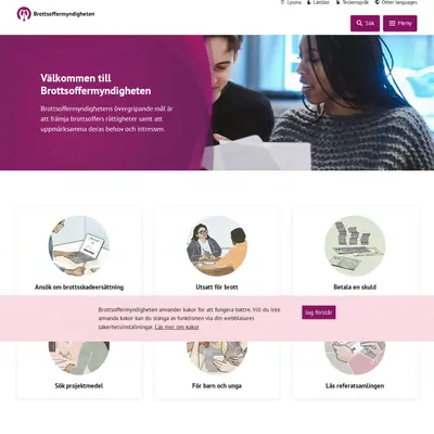 Nyhetsbrev från Brottsoffermyndigheten startsida 2023