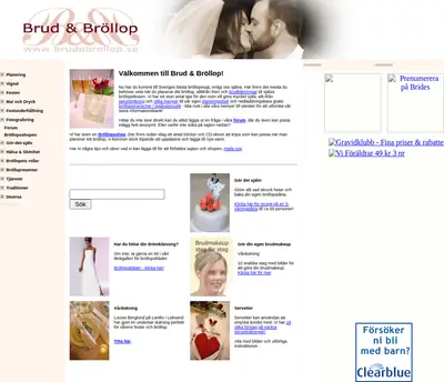 BRUD OCH BRÖLLOP startsida 2008