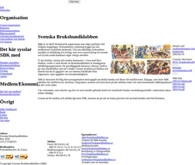 Brukshunden startsida 2003