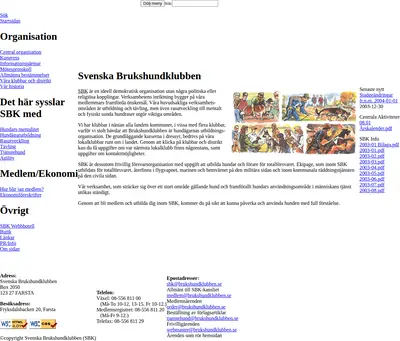 Brukshunden startsida 2004