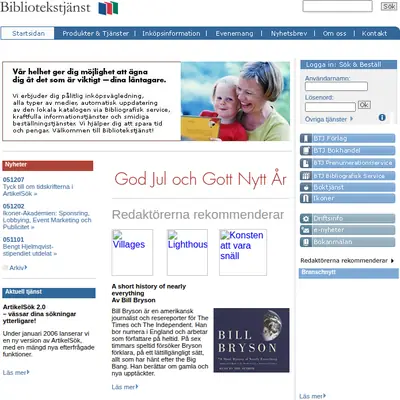 BTJ-häftet startsida 2006