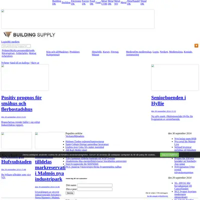 building-supply.se startsida 2014