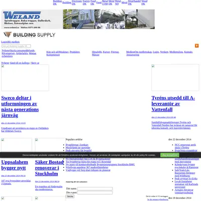 building-supply.se startsida 2015