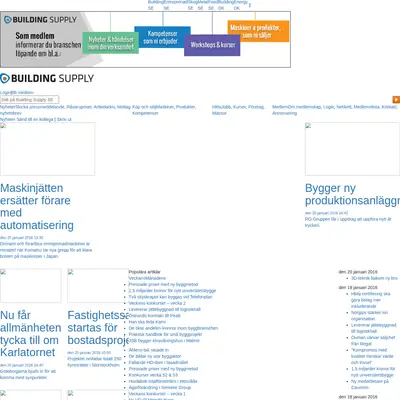 building-supply.se startsida 2016