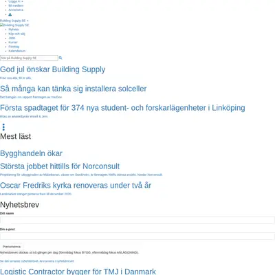 building-supply.se startsida 2019
