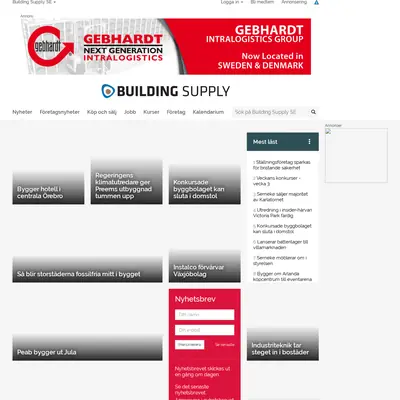 building-supply.se startsida 2020