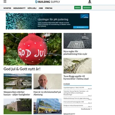 building-supply.se startsida 2021