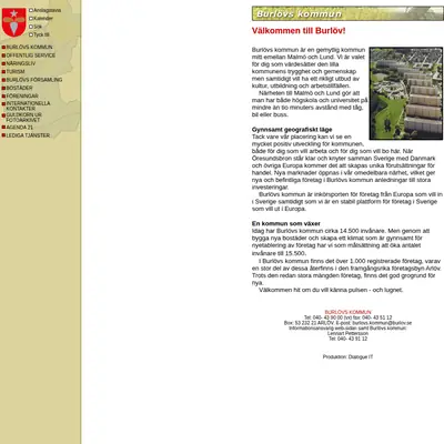 Burlövs-Tidningen startsida 2000