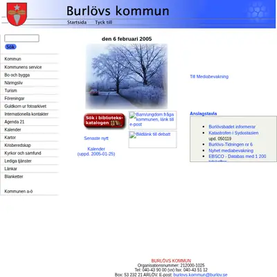 Burlövs-Tidningen startsida 2005