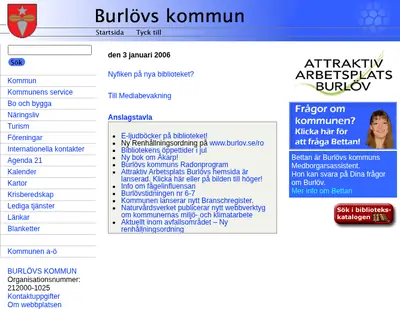 Burlövs-Tidningen startsida 2006