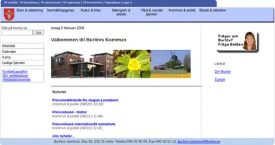 Burlövs-Tidningen startsida 2008