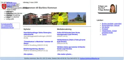 Burlövs-Tidningen startsida 2009
