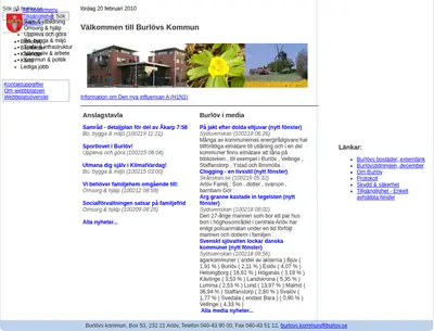 Burlövs-Tidningen startsida 2010