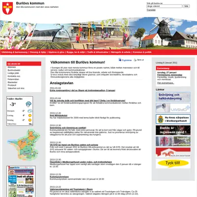 Burlövs-Tidningen startsida 2011