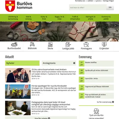 Burlövs-Tidningen startsida 2020