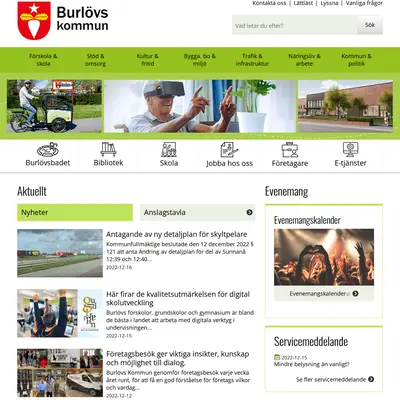 Burlövs-Tidningen startsida 2023