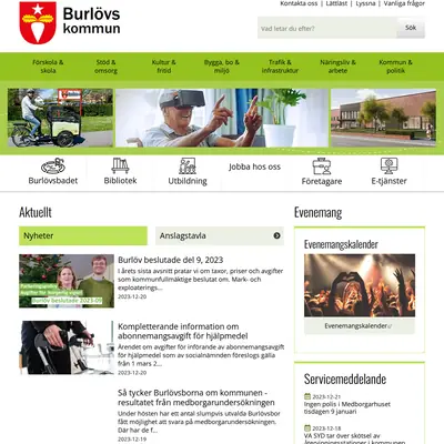 Burlövs-Tidningen startsida 2024