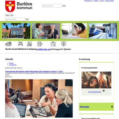 Burlövs-Tidningen startsida 2025