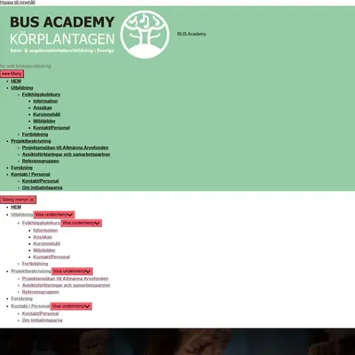 www.busacademy.se startsida 2026