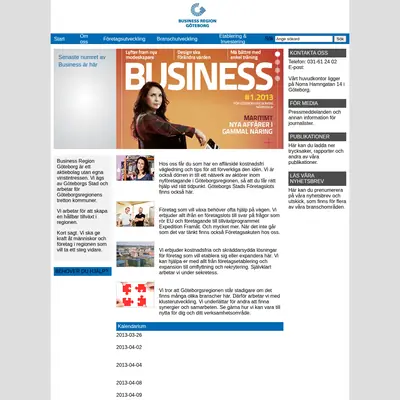 www.businessregiongoteborg.se startsida 2013