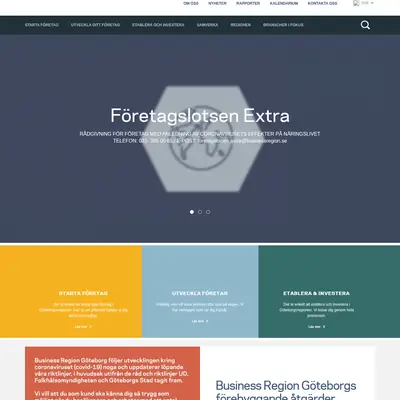 www.businessregiongoteborg.se startsida 2020